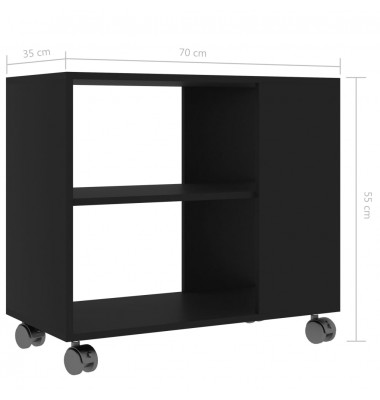  Staliukas, juodos spalvos, 70x35x55cm, mediena - Žurnaliniai staliukai - 6
