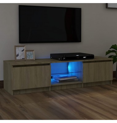  Televizoriaus spintelė su LED apšvietimu, ąžuolo, 140x40x35,5cm - TV spintelės - 1