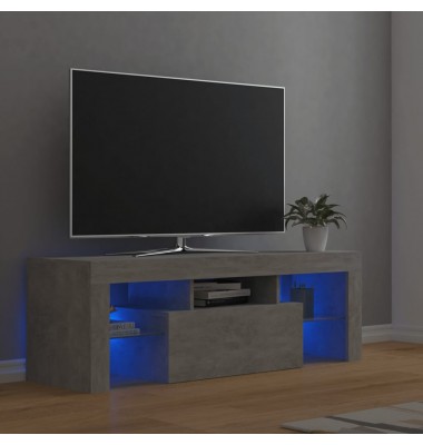  TV spintelė su LED apšvietimu, betono pilka, 120x35x40cm - TV spintelės - 1
