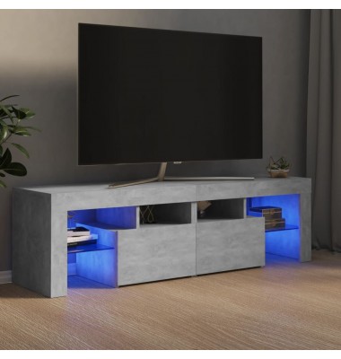  Televizoriaus spintelė su LED, betono pilka, 140x36,5x40cm - TV spintelės - 1