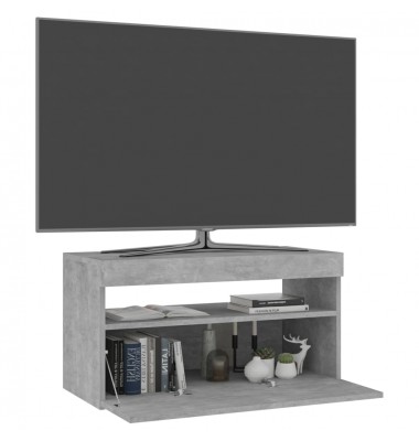  Televizoriaus spintelė su LED apšvietimu, betono, 75x35x40cm - TV spintelės - 3