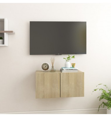  Pakabinama televizoriaus spintelė, ąžuolo spalvos, 60x30x30cm - TV spintelės - 1