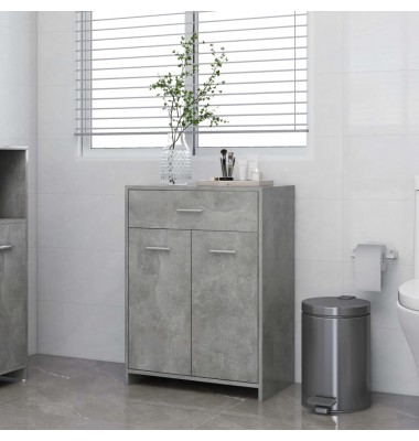 Vonios kambario spintelė, betono pilka, 60x33x80cm, MDP - Vonios spintelės, veidrodžiai - 1