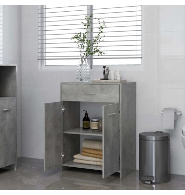 Vonios kambario spintelė, betono pilka, 60x33x80cm, MDP - Vonios spintelės, veidrodžiai - 3