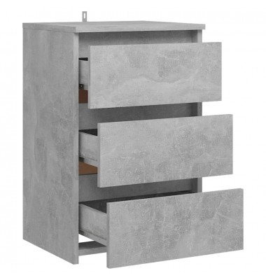  Naktinės spintelės, 2vnt., betono pilkos, 40x35x62,5cm, MDP - Naktinės spintelės - 6
