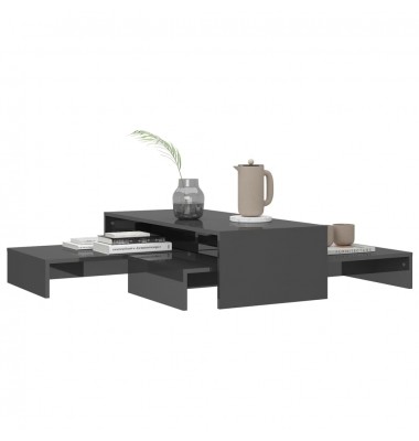  Sudedamų kavos staliukų rinkinys, pilkas, 100x100x26,5cm - Kavos staliukai - 3