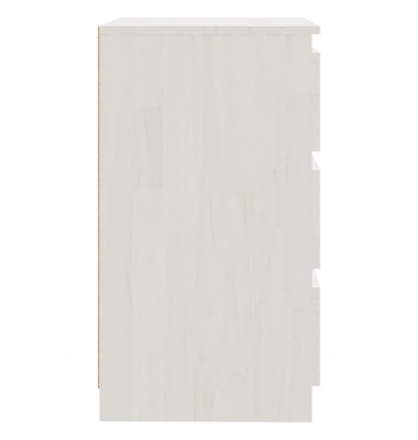  Naktinė spintelė, balta, 60x36x64cm, pušies medienos masyvas - Naktinės spintelės - 5