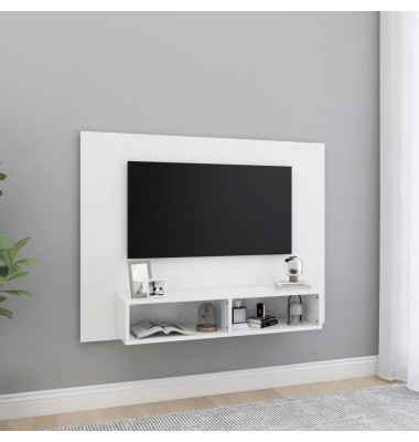  Sieninė televizoriaus spintelė, balta, 120x23,5x90cm, MDP  - TV spintelės - 1