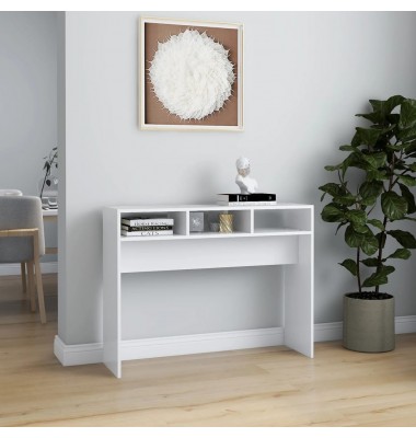  Konsolinis staliukas, baltos spalvos, 105x30x80cm, MDP - Žurnaliniai staliukai - 3