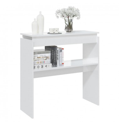  Konsolinis staliukas, baltas, 80x30x80cm, MDP, labai blizgus - Žurnaliniai staliukai - 3