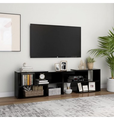  Televizoriaus spintelė, juodos spalvos, 149x30x52cm, MDP - TV spintelės - 1