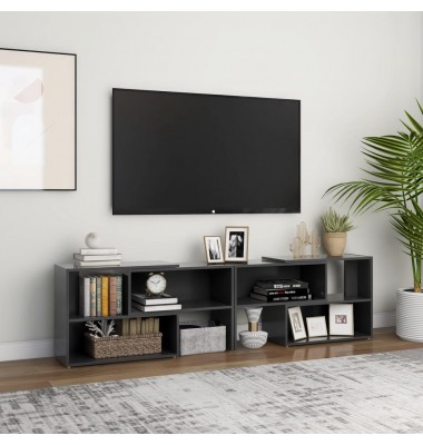  Televizoriaus spintelė, pilkos spalvos, 149x30x52cm, MDP - TV spintelės - 1