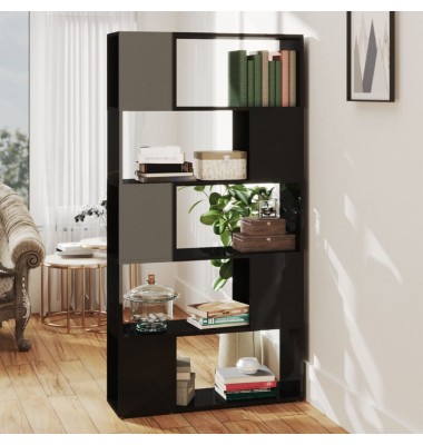  Spintelė knygoms/kambario pertvara, juoda, 80x24x155cm, MDP - Pastatomos lentynos, spintelės - 1