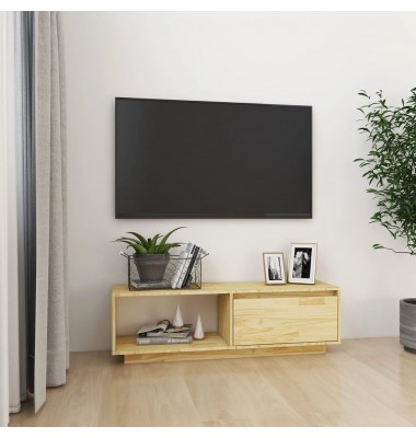  Televizoriaus spintelė, 110x30x33,5cm, pušies medienos masyvas - TV spintelės - 1