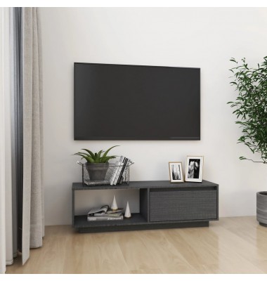  Televizoriaus spintelė, pilka, 110x30x33,5cm, pušies masyvas - TV spintelės - 1