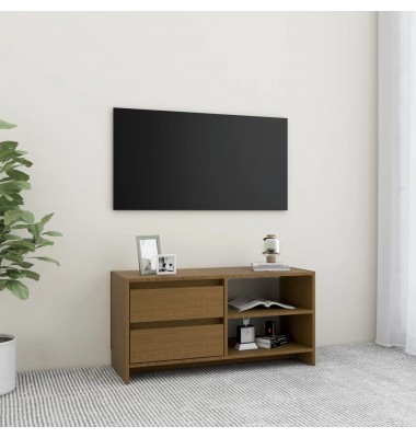  Televizoriaus spintelė, medaus ruda, 80x31x39cm, pušies masyvas - TV spintelės - 1