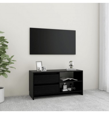  Televizoriaus spintelė, juoda, 80x31x39cm, pušies masyvas - TV spintelės - 1