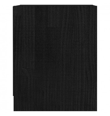  Naktinė spintelė, juoda, 35,5x33,5x41,5cm, pušies masyvas - Naktinės spintelės - 5