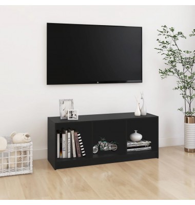  Televizoriaus spintelė, juoda, 104x33x41cm, pušies masyvas - TV spintelės - 1