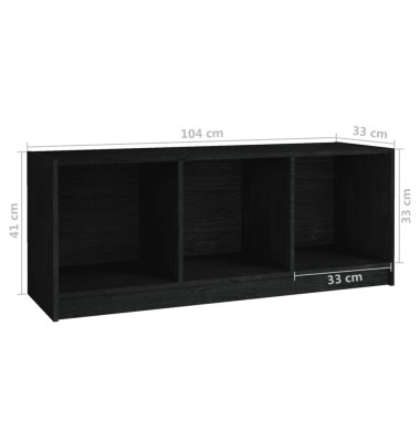  Televizoriaus spintelė, juoda, 104x33x41cm, pušies masyvas - TV spintelės - 8