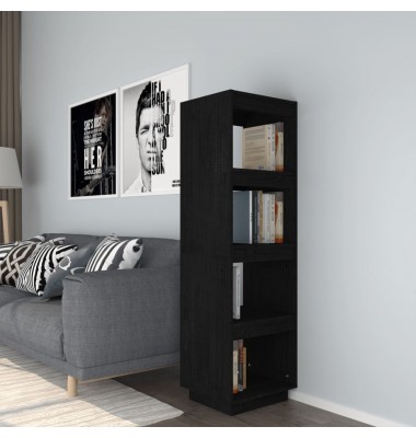  Spintelė knygoms/kambario pertvara, juoda, 40x35x135cm, pušis - Pastatomos lentynos, spintelės - 1