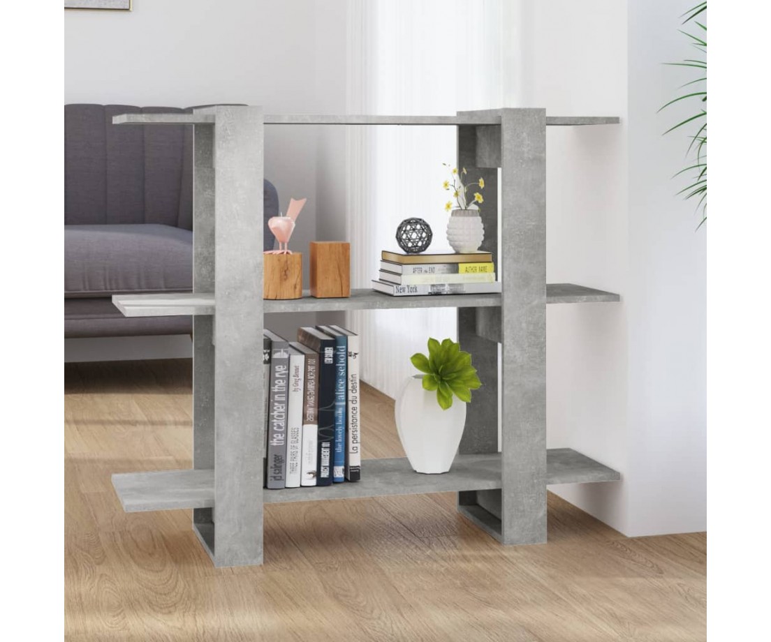 Spintelė knygoms/kambario pertvara, betono pilka, 100x30x87cm - Pastatomos lentynos, spintelės - 1 Spintelė knygoms/kambario pertvara, betono pilka, 100x30x87cm - Pastatomos lentynos, spintelės - 1