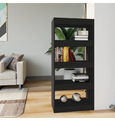  Spintelė knygoms/kambario pertvara, juoda, 60x30x135cm, mediena - Pastatomos lentynos, spintelės - 1