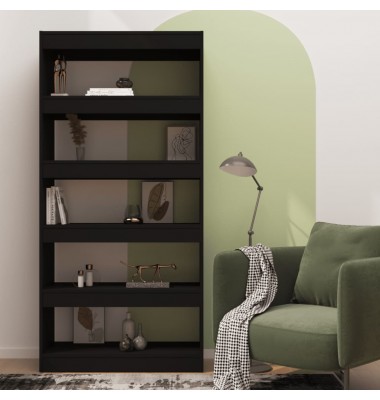  Spintelė knygoms/kambario pertvara, juoda, 80x30x166cm, MDP - Pastatomos lentynos, spintelės - 3
