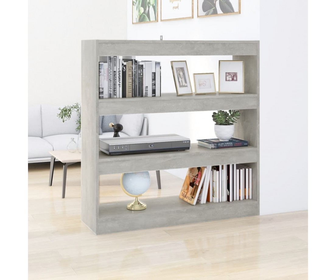 Spintelė knygoms/kambario pertvara, betono pilka, 100x30x103cm - Pastatomos lentynos, spintelės - 1 Spintelė knygoms/kambario pertvara, betono pilka, 100x30x103cm - Pastatomos lentynos, spintelės - 1
