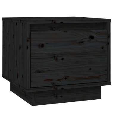  Naktinė spintelė, juoda, 35x34x32cm, pušies medienos masyvas - Naktinės spintelės - 2