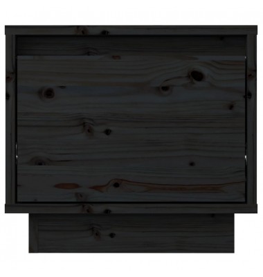  Naktinė spintelė, juoda, 35x34x32cm, pušies medienos masyvas - Naktinės spintelės - 4