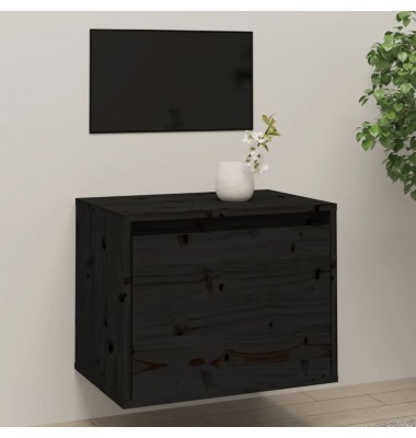  Sieninė spintelė, juoda, 45x30x35cm, pušies medienos masyvas - Pakabinamos lentynos, spintelės - 1