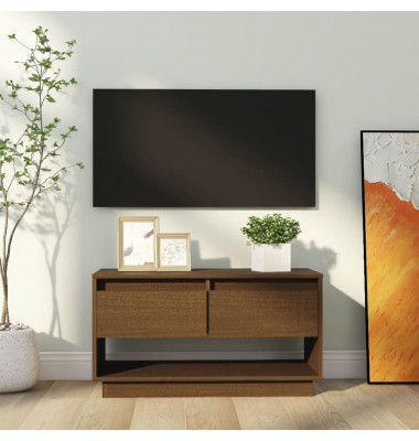  Televizoriaus spintelė, medaus ruda, 74x34x40cm, pušis - TV spintelės - 1