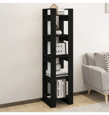  Spintelė knygoms/kambario pertvara, juoda, 41x35x160cm, pušis - Pastatomos lentynos, spintelės - 1