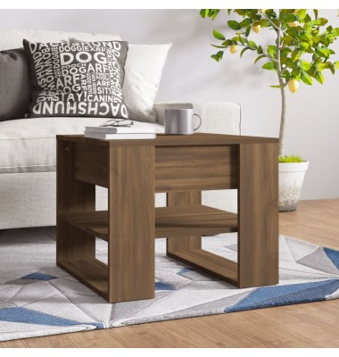  Kavos staliukas, rudas ąžuolo, 55,5x55x45cm, apdirbta mediena - Kavos staliukai - 1