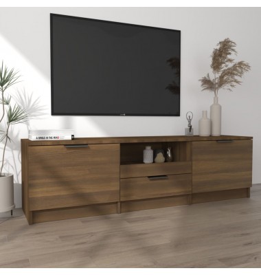  Televizoriaus spintelė, ruda ąžuolo, 140x35x40cm, mediena - TV spintelės - 3