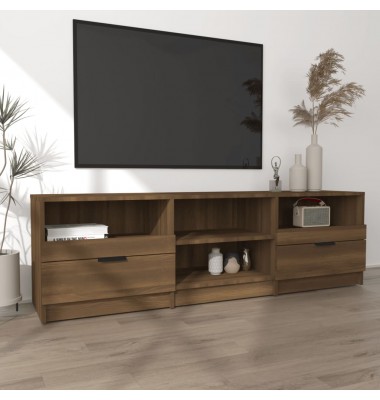  Televizoriaus spintelė, ruda ąžuolo, 150x33,5x45cm, mediena - TV spintelės - 3