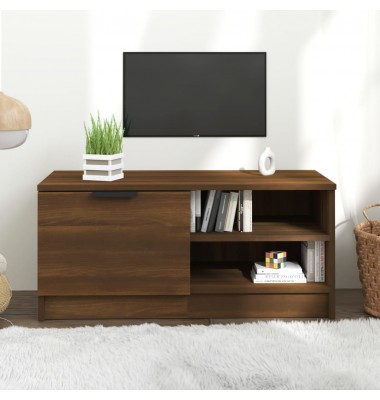  Televizoriaus spintelė, ruda, 80x35x36,5cm, apdirbta mediena - TV spintelės - 1
