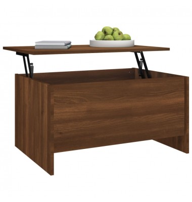  Kavos staliukas, rudas ąžuolo, 80x55,5x41,5cm, apdirbta mediena - Kavos staliukai - 5