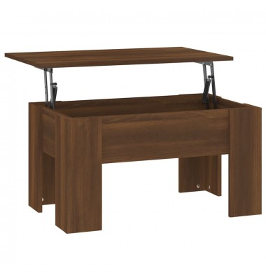  Kavos staliukas, rudas ąžuolo, 79x49x41cm, apdirbta mediena - Kavos staliukai - 5