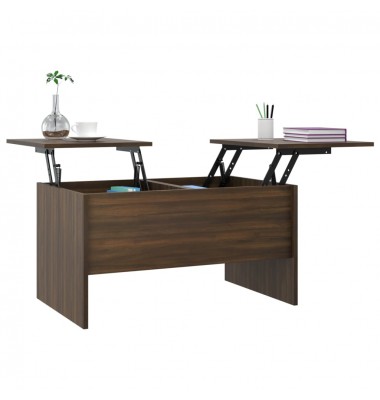  Kavos staliukas, rudas ąžuolo, 80x50x42,5cm, apdirbta mediena - Kavos staliukai - 4