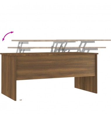  Kavos staliukas, rudas ąžuolo, 102x50,5x46,5cm, mediena - Kavos staliukai - 8