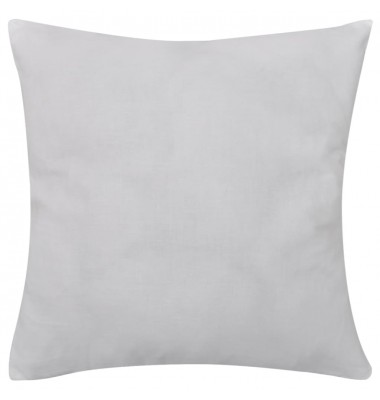 4 Balti Pagalvėlių Užvalkalai, Medvilnė, 50 x 50 cm - Dekoratyvinės pagalvėlės - 2