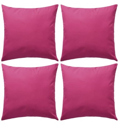  Lauko pagalvės, 4 vnt., rožinės, 45x45 cm - Dekoratyvinės pagalvėlės - 1