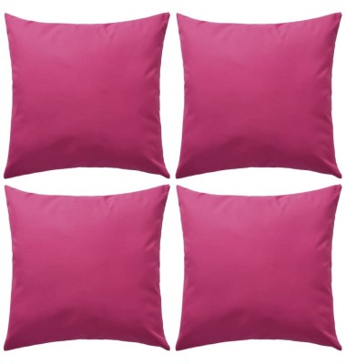  Lauko pagalvės, 4 vnt., rožinės, 45x45 cm - Dekoratyvinės pagalvėlės - 1