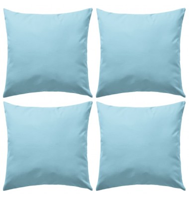  Lauko pagalvės, 4 vnt., šviesiai mėlynos sp., 45x45 cm - Dekoratyvinės pagalvėlės - 1