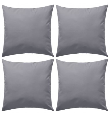  Lauko pagalvės, 4 vnt., pilkos spalvos, 45x45cm - Dekoratyvinės pagalvėlės - 1