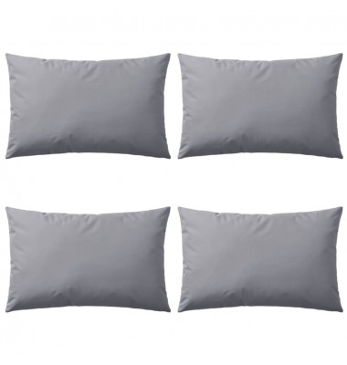  Lauko pagalvės, 4 vnt., pilkos, 60x40 cm - Dekoratyvinės pagalvėlės - 1