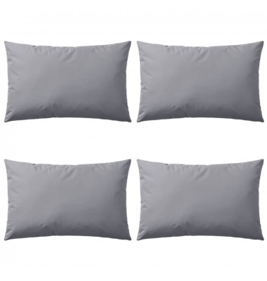  Lauko pagalvės, 4 vnt., pilkos, 60x40 cm - Dekoratyvinės pagalvėlės - 1
