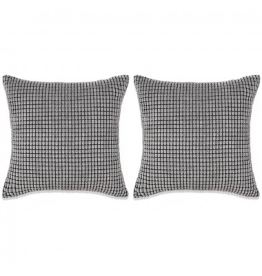  Pagalvėlių rinkinys, 2vnt., veliūras, 45x45cm, pilka spalva - Dekoratyvinės pagalvėlės - 1
